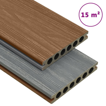 Wpc Terrassendielen Mit Zubehör Braun Und Grau