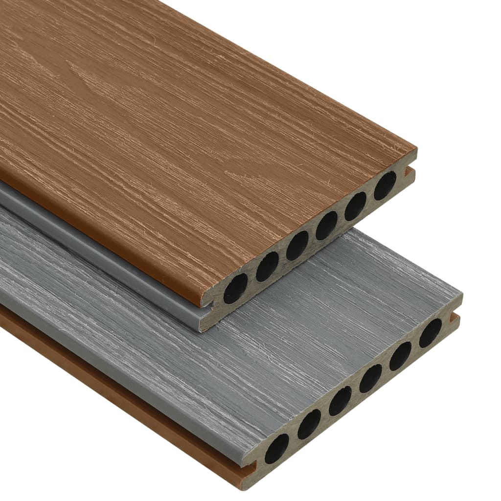 Wpc Terrassendielen Mit Zubehör Braun Und Grau