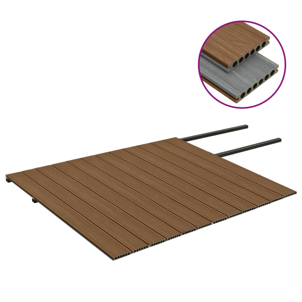 Wpc Terrassendielen Mit Zubehör Braun Und Grau