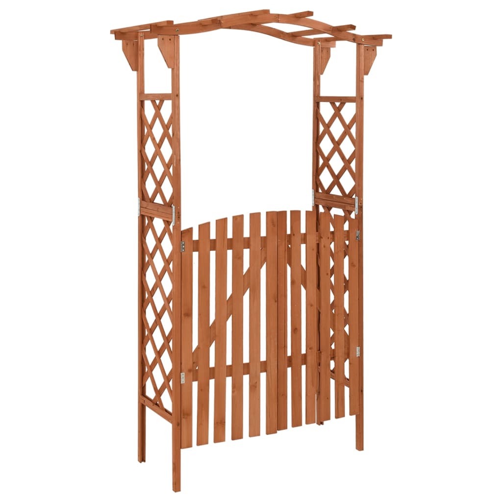 Pergola Mit Tor 116X40X204 Cm Massivholz Tanne
