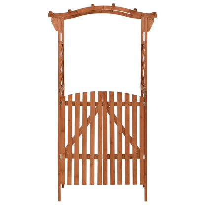 Pergola Mit Tor 116X40X204 Cm Massivholz Tanne