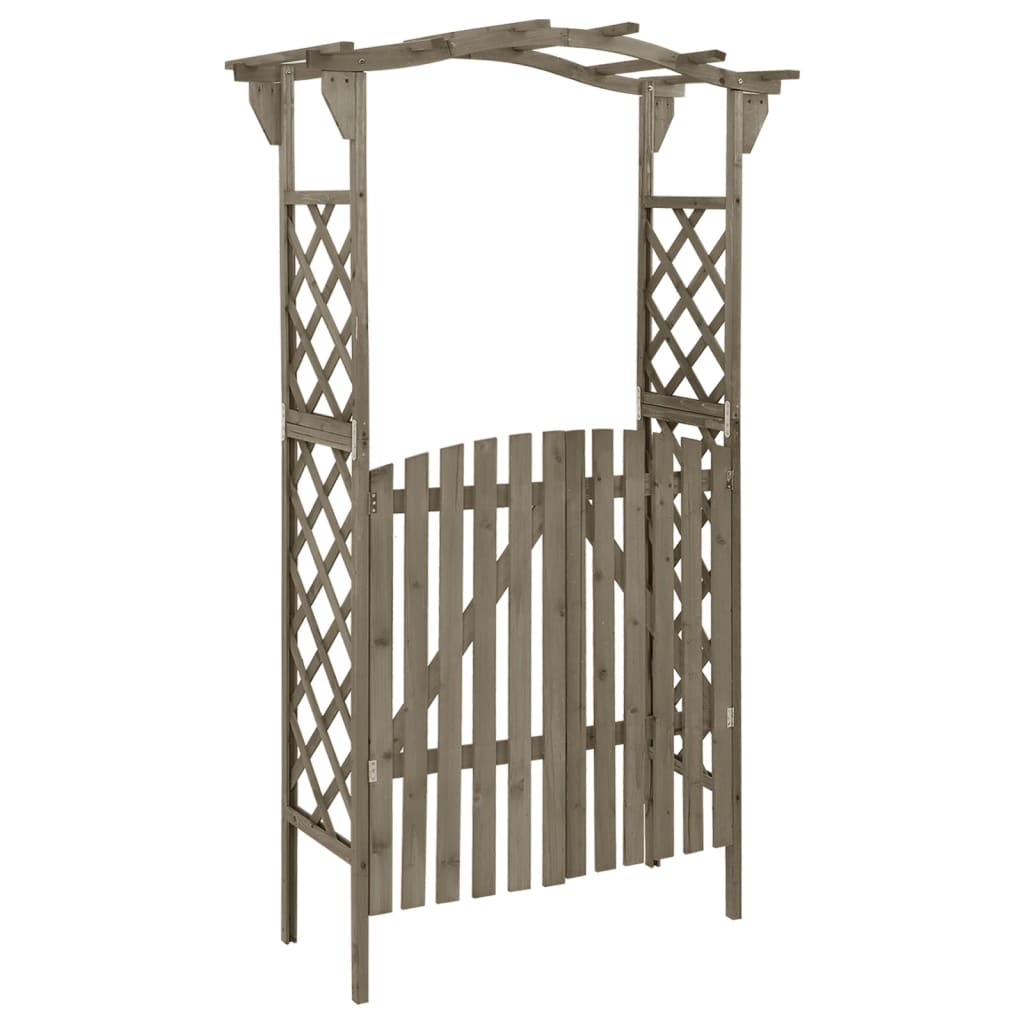 Pergola Mit Tor 116X40X204 Cm Massivholz Tanne