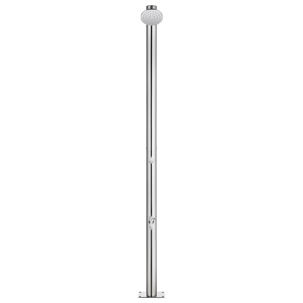 Gartendusche Mit Er Bodenplatte 220 Cm Edelstahl