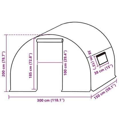 Ersatzabdeckung Für Gewächshaus (4,5 M²) 3X1,5X2 M