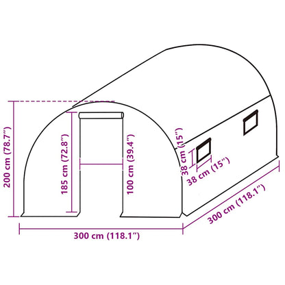 Ersatzabdeckung Für Gewächshaus (9 M²) 3X3X2 M