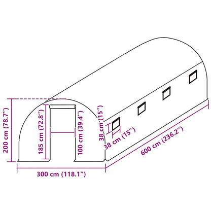 Ersatzabdeckung Für Gewächshaus (18 M²) 3X6X2 M