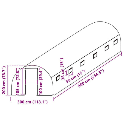 Ersatzabdeckung Für Gewächshaus (27 M²) 3X9X2 M