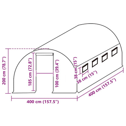 Ersatzabdeckung Für Gewächshaus (16 M²) 400X400X200 Cm