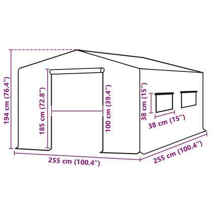 Ersatzabdeckung Für Gewächshaus (6,5025 M²) 255X255X194 Cm