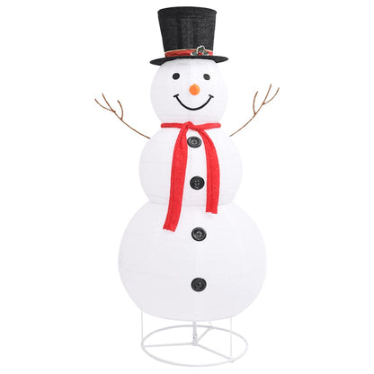 Led-Schneemann Weihnachtsfigur Luxus-Stoff