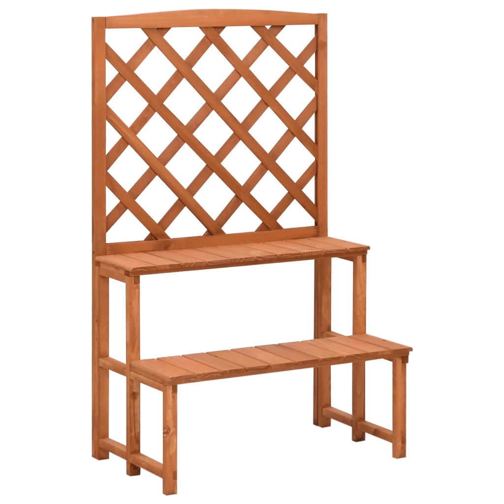 Blumentreppe Mit Rankgitter 70X42X115Cm Massivholz Tanne