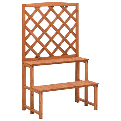 Blumentreppe Mit Rankgitter 70X42X115Cm Massivholz Tanne