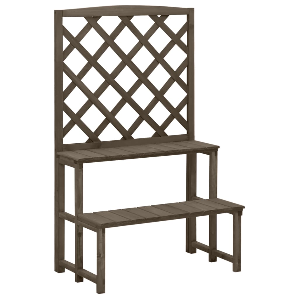 Blumentreppe Mit Rankgitter 70X42X115Cm Massivholz Tanne
