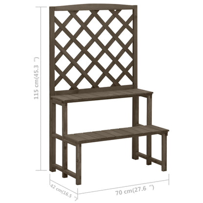Blumentreppe Mit Rankgitter 70X42X115Cm Massivholz Tanne