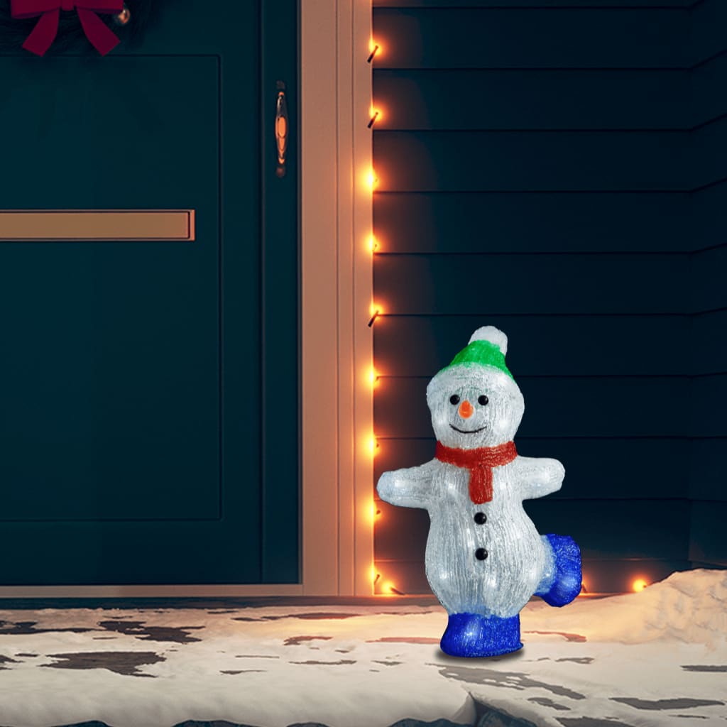 Led-Weihnachtsfigur Schneemann Acryl Indoor Und Outdoor 30 Cm