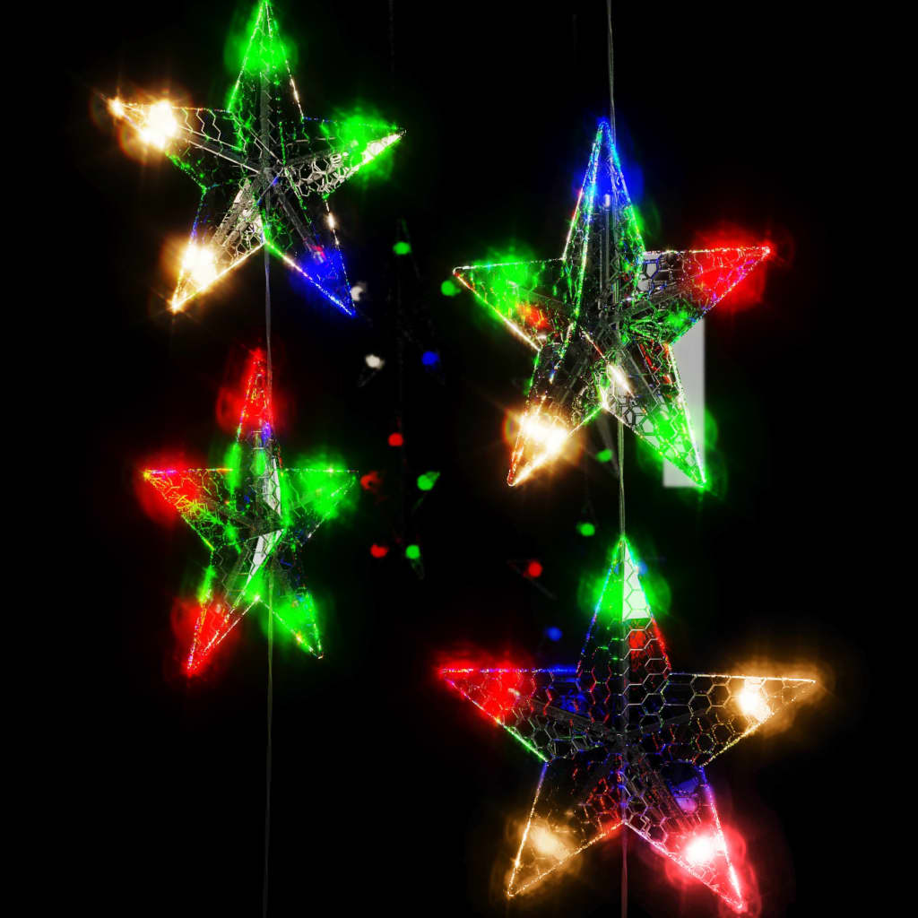 Led Sternenvorhang Lichterkette 200 Led Bunt 8 Funktionen
