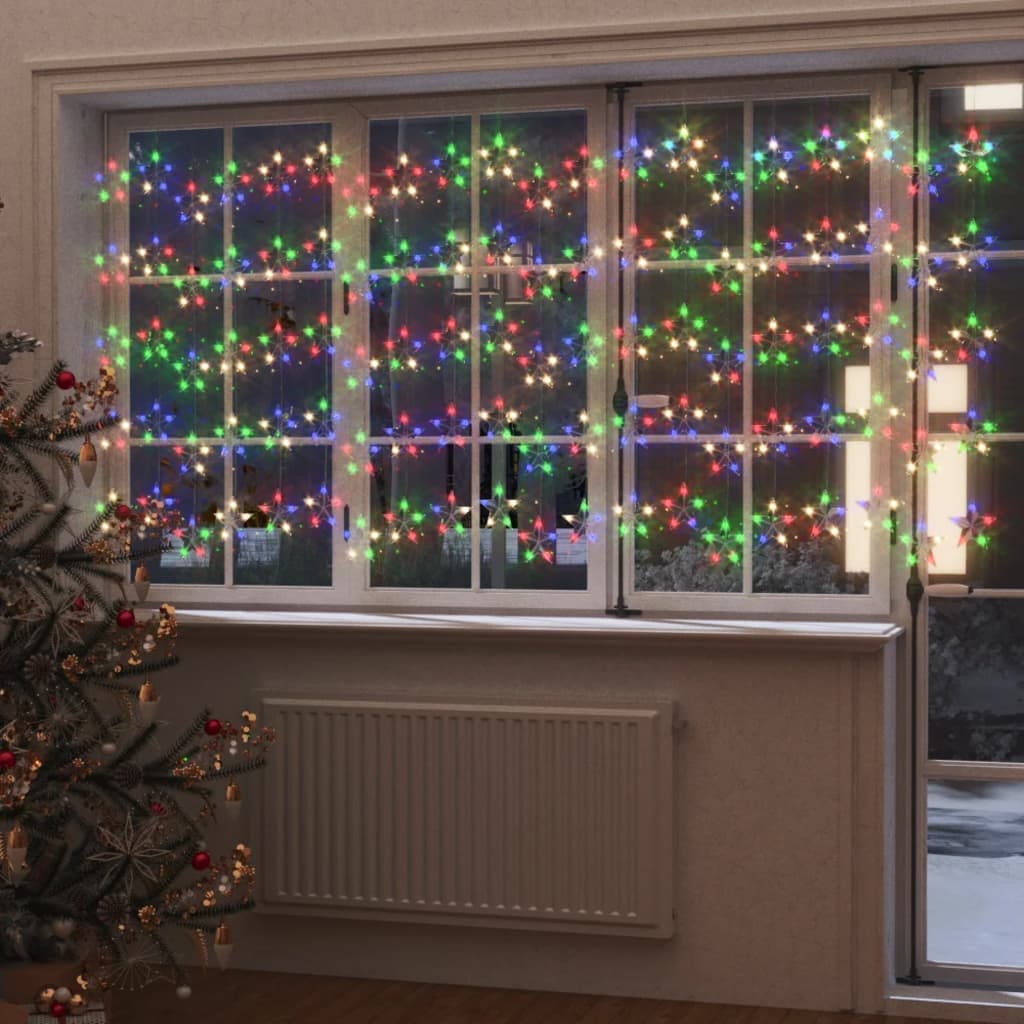 Led Sternenvorhang Lichterkette 200 Led Bunt 8 Funktionen