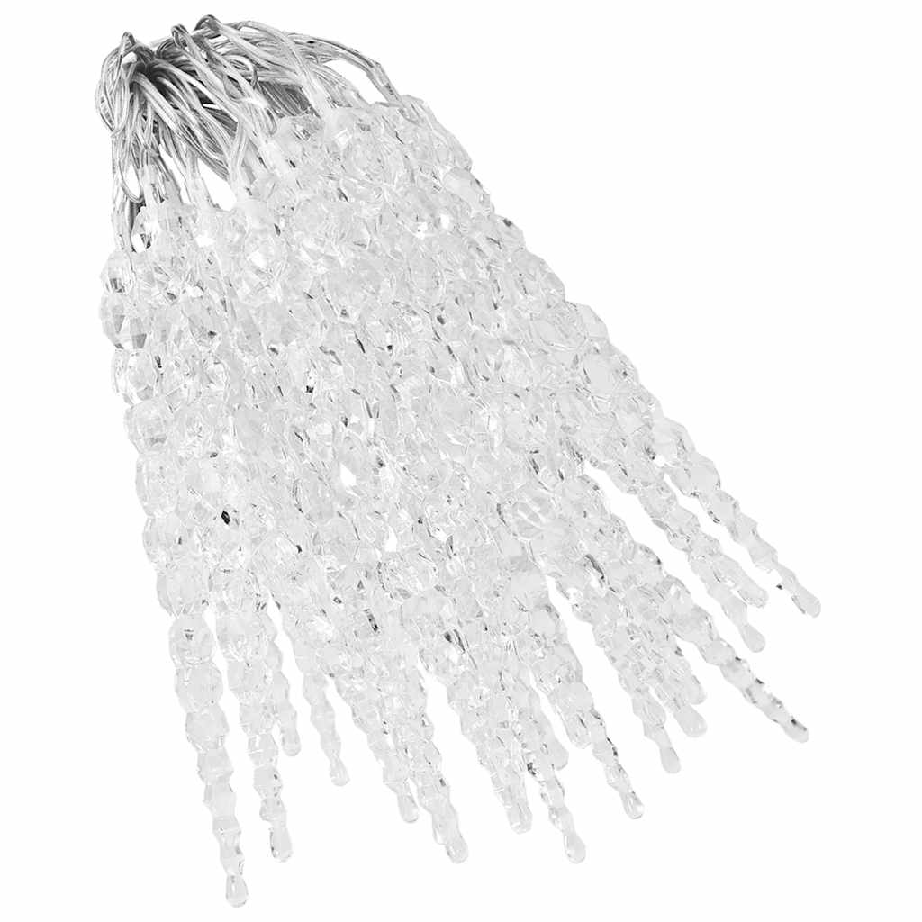 Eiszapfen-Lichterkette 40-Tlg. Warmweiß Acryl Fernbedienung