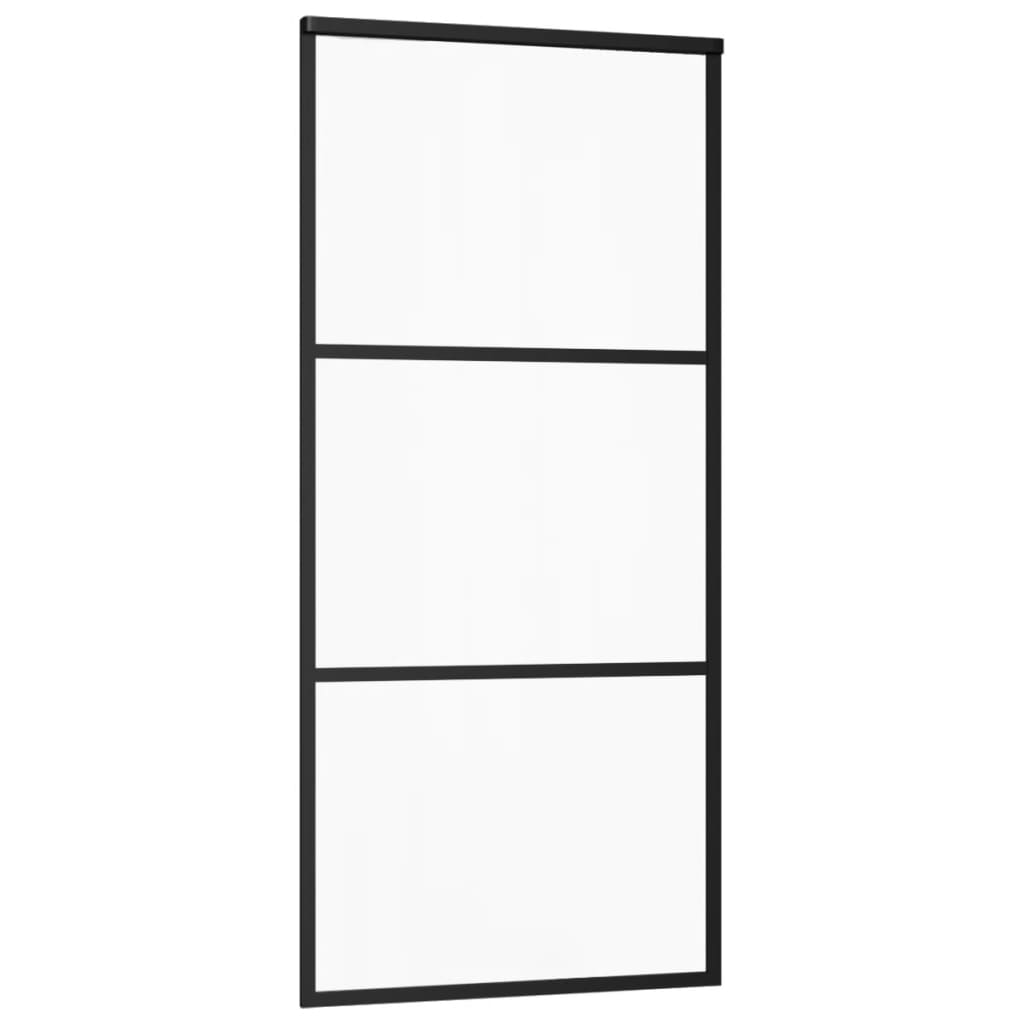 Schiebetür Esg-Glas Und Aluminium Schwarz