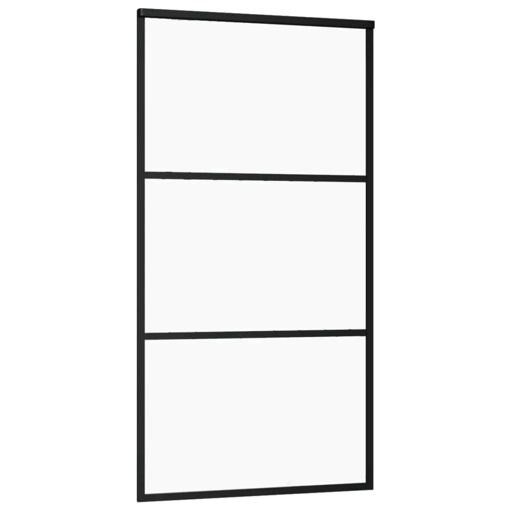 Schiebetür Esg-Glas Und Aluminium Schwarz