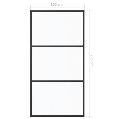 Schiebetür Esg-Glas Und Aluminium Schwarz