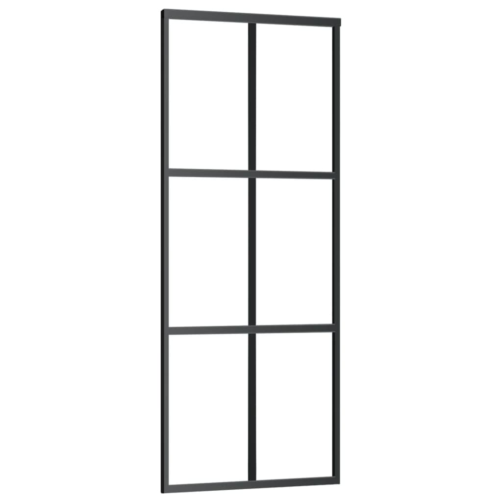 Schiebetür Esg-Glas Und Aluminium Schwarz