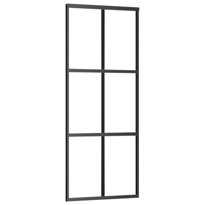 Schiebetür Esg-Glas Und Aluminium Schwarz