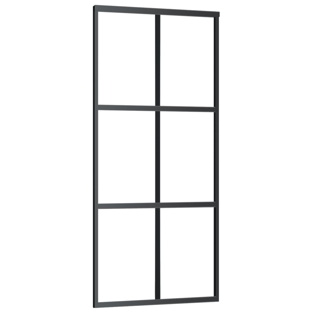 Schiebetür Esg-Glas Und Aluminium Schwarz