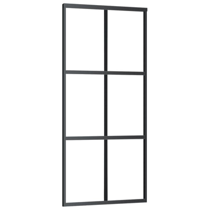Schiebetür Esg-Glas Und Aluminium Schwarz