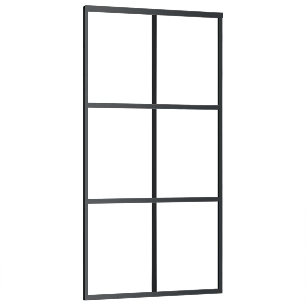 Schiebetür Esg-Glas Und Aluminium Schwarz