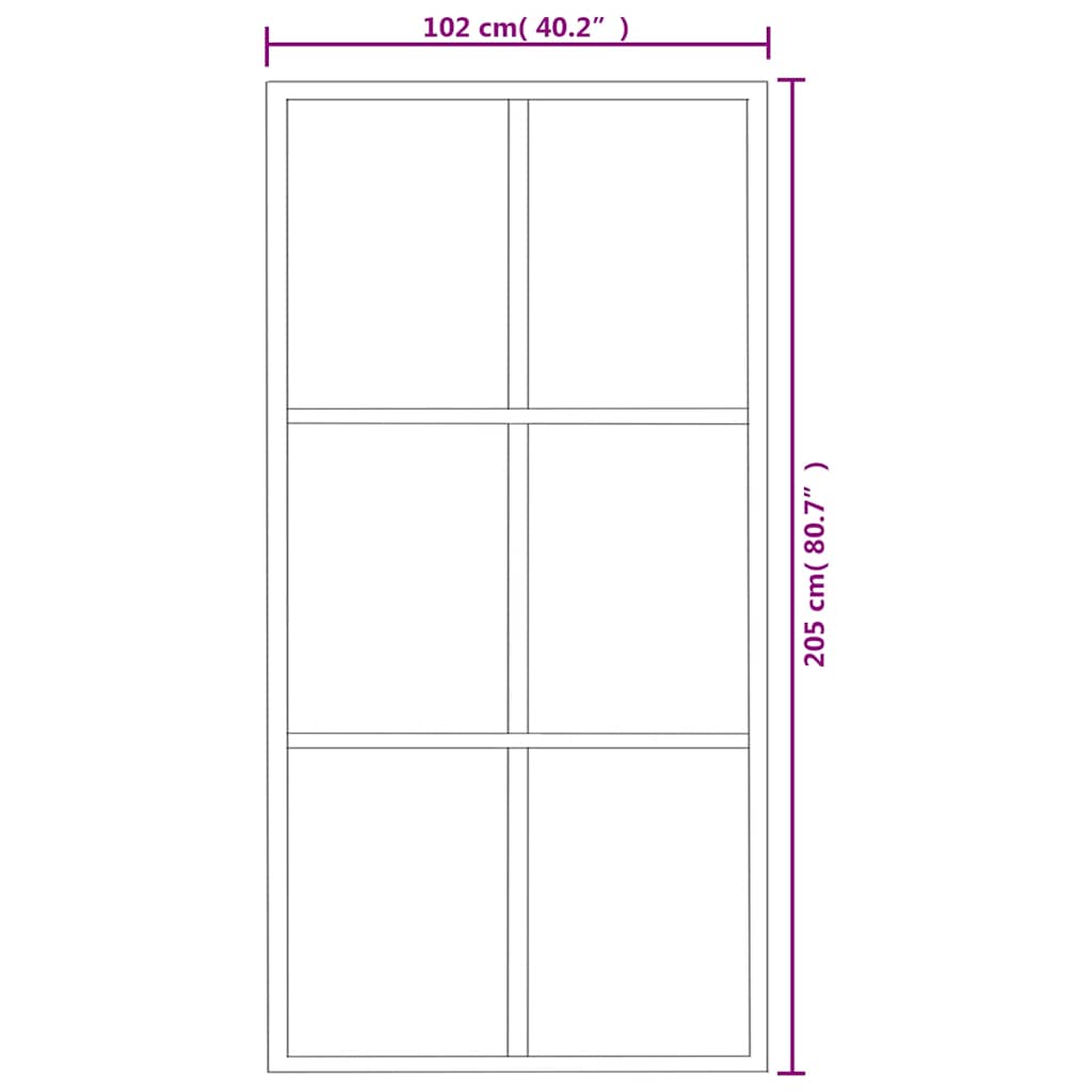 Schiebetür Esg-Glas Und Aluminium Schwarz