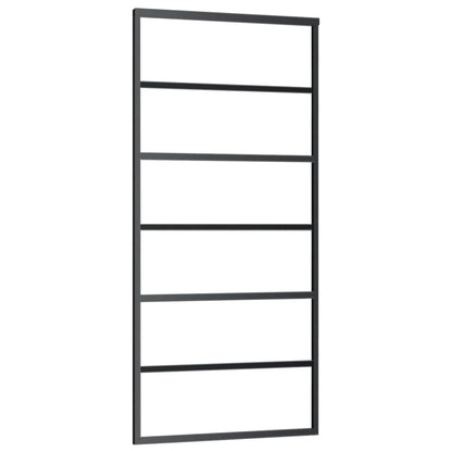 Schiebetür Esg-Glas Und Aluminium Schwarz