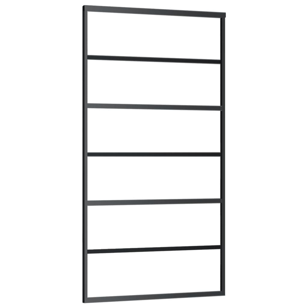 Schiebetür Esg-Glas Und Aluminium Schwarz