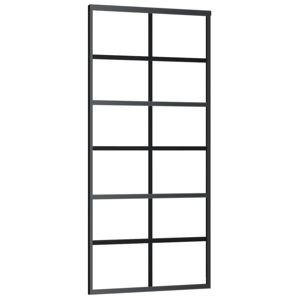 Schiebetür Esg-Glas Und Aluminium Schwarz