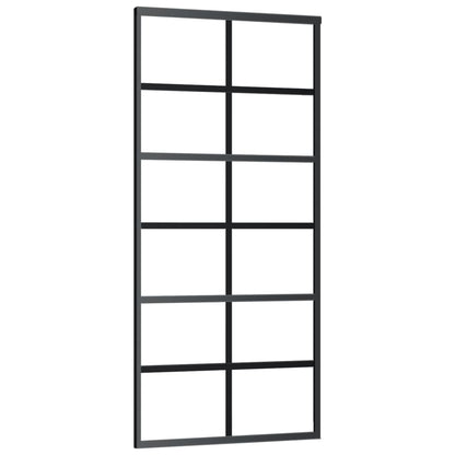 Schiebetür Esg-Glas Und Aluminium Schwarz