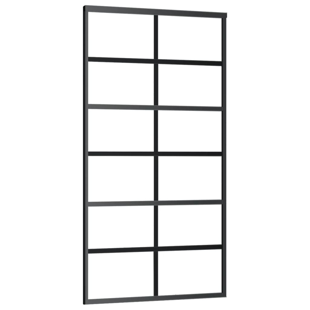 Schiebetür Esg-Glas Und Aluminium Schwarz