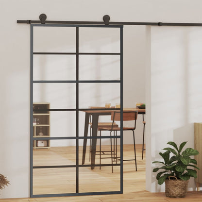 Schiebetür Esg-Glas Und Aluminium Schwarz