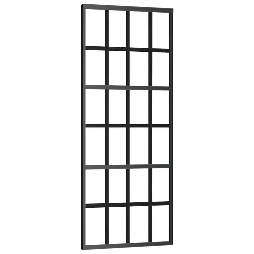 Schiebetür Esg-Glas Und Aluminium Schwarz