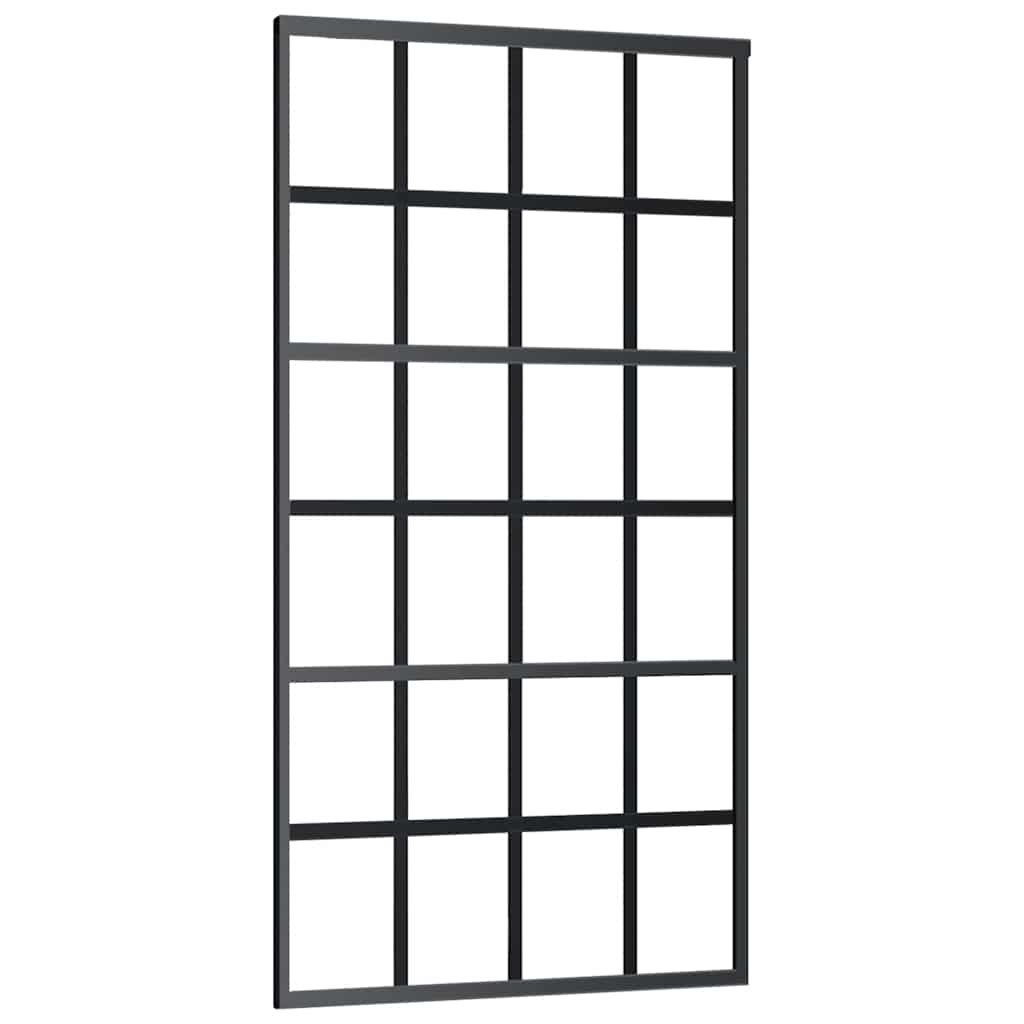 Schiebetür Esg-Glas Und Aluminium Schwarz