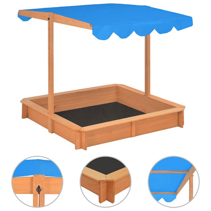Sandkasten Mit Verstellbarem Dach Tannenholz Uv50