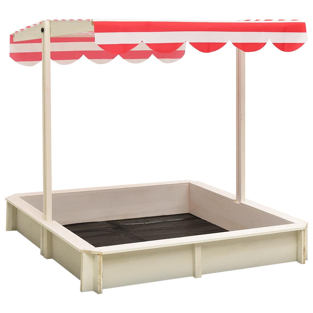 Sandkasten Mit Verstellbarem Dach Tannenholz Uv50