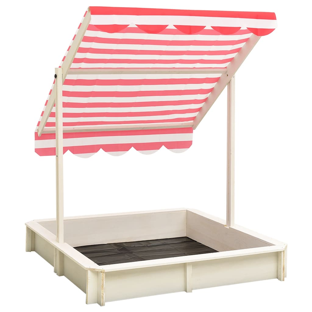 Sandkasten Mit Verstellbarem Dach Tannenholz Uv50