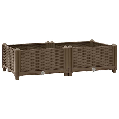 Hochbeet 80X40X23 Cm Polypropylen Braun