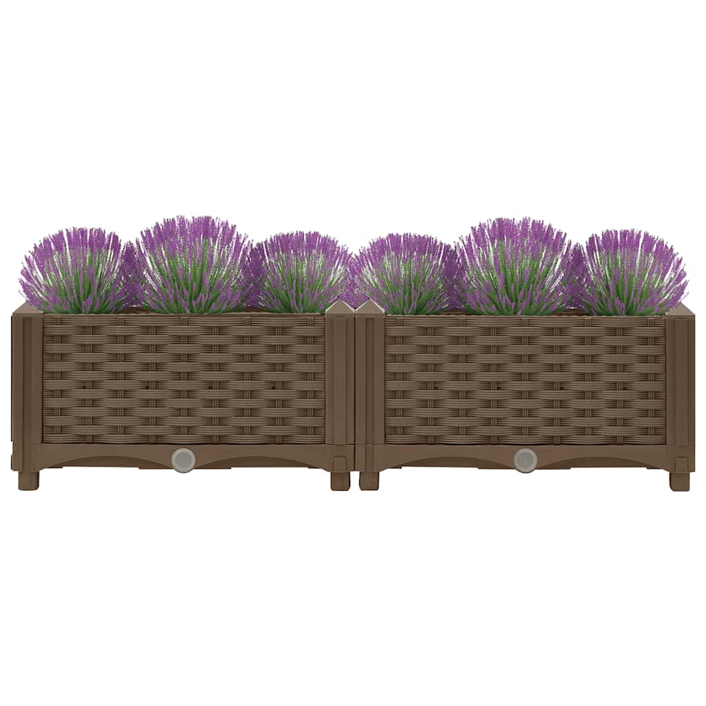 Hochbeet 80X40X23 Cm Polypropylen Braun