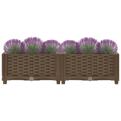 Hochbeet 80X40X23 Cm Polypropylen Braun