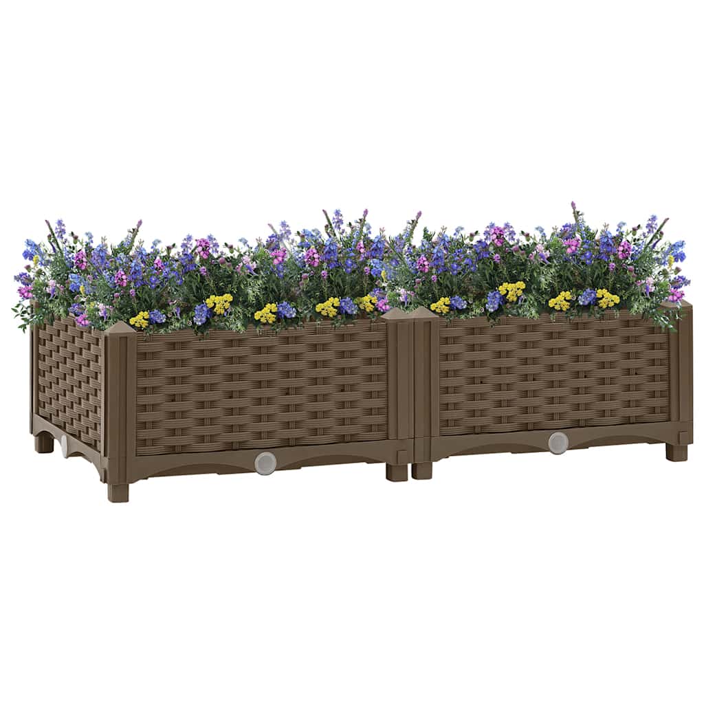Hochbeet 80X40X23 Cm Polypropylen Braun