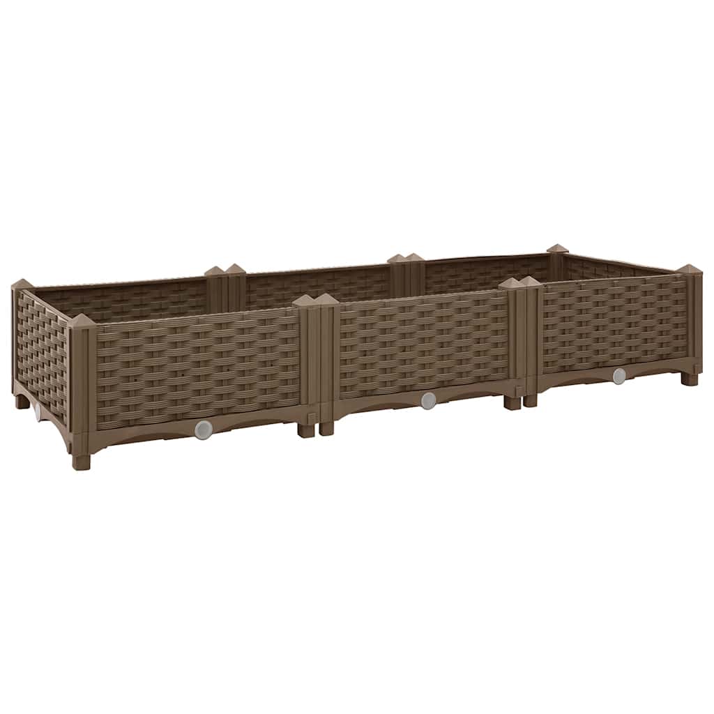 Hochbeet 120X40X23 Cm Polypropylen Braun