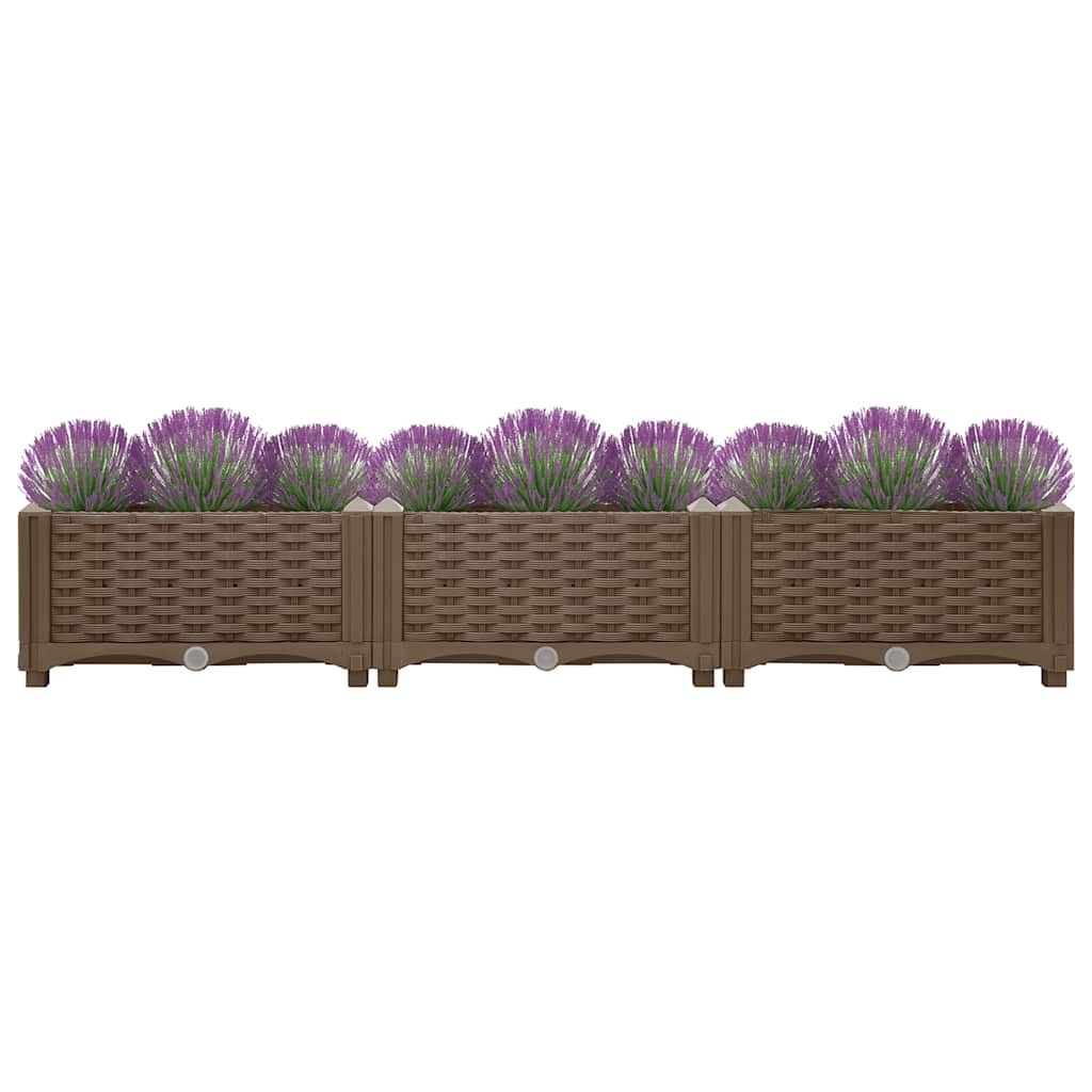 Hochbeet 120X40X23 Cm Polypropylen Braun