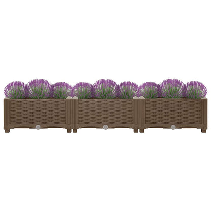 Hochbeet 120X40X23 Cm Polypropylen Braun