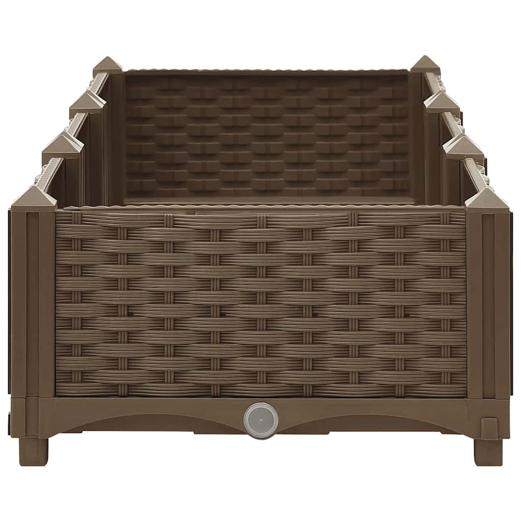 Hochbeet 120X40X23 Cm Polypropylen Braun